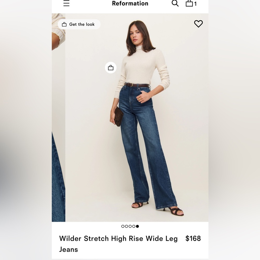 Wilder Stretch High Rise Wide Leg Jeans Size 28 worn once!
